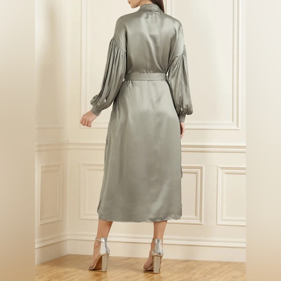 Ted Baker Light Olive Belted Dress with Pockets – New Without Tags - Picture 2 of 11